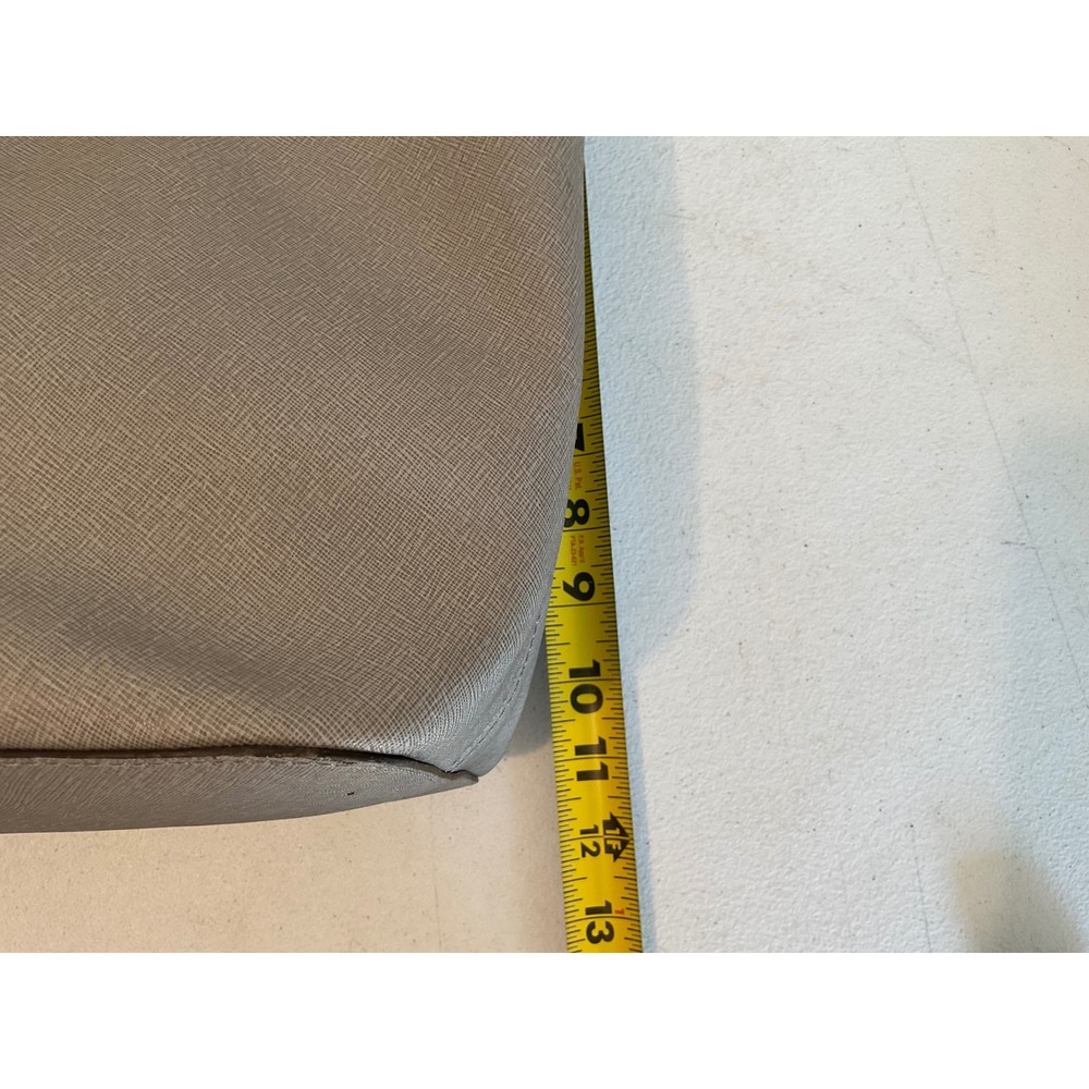 Michael Kors Large Tote Grey Saffiano Leather Shoulder Bag Silver Logo - Picture 8 of 8